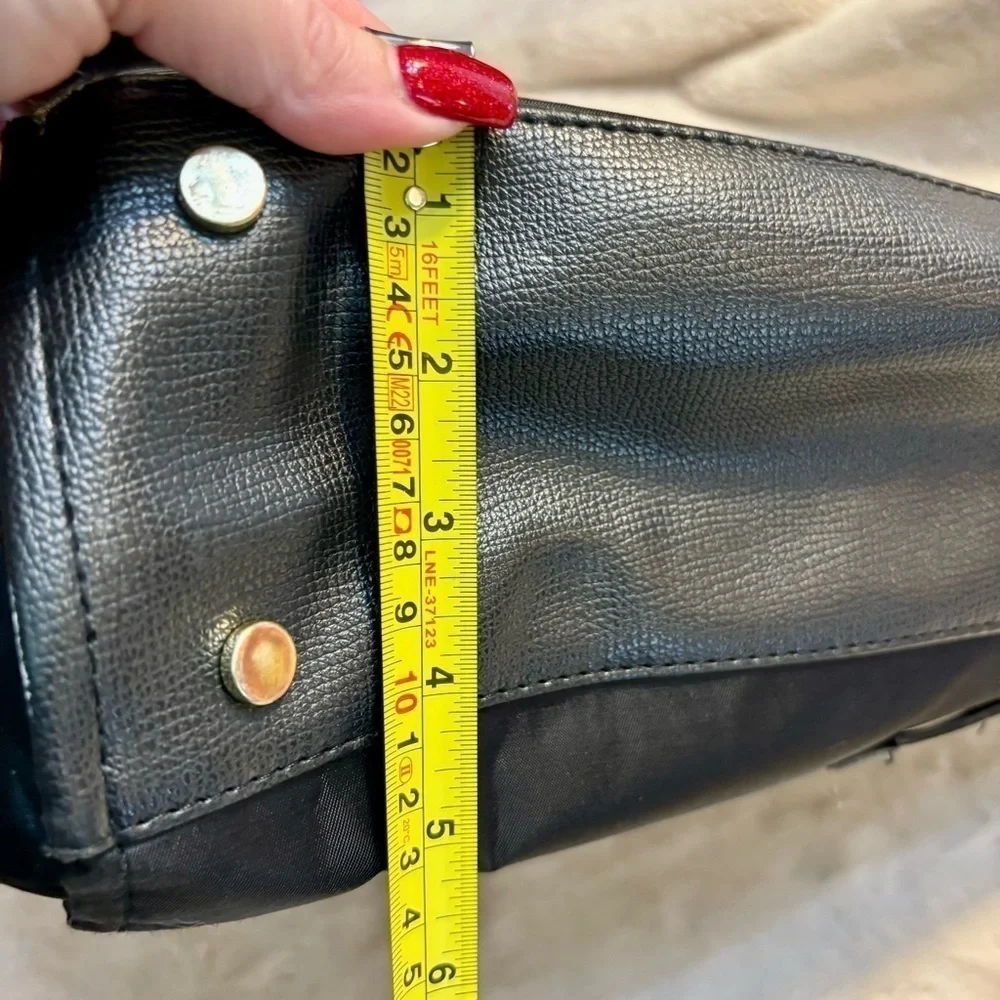 Travanti Laptop Bag Black Gold Hardware Red Interior Large Work Tote Travel